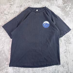 Y2K Piko Graphic T Shirt Mens XL Navy Blue Surf Skate Double Sided Fade